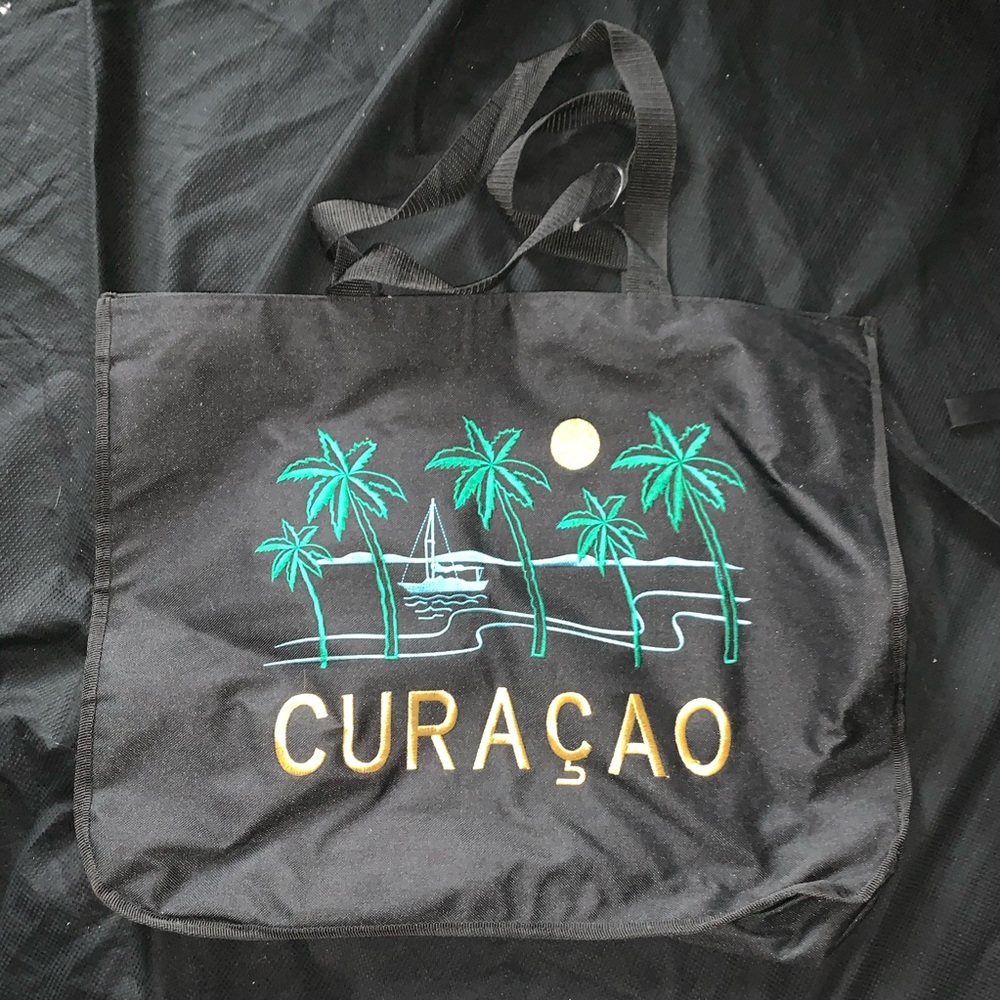 Curaçao 🇨🇼 Tourist Shopper Tote Bag Palm Trees